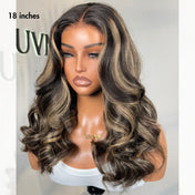 200% Density Curtain Bangs Blonde Highlight Loose Wave Glueless 5x5 Closure Pre-Cut Lace Wig All Head Sizes Fit Cap-11