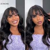 Luvme All-Day Comfort Wig Loose Body Wave Glueless 7x6 Closure HD Lace Human Hair Wig with Bangs Pre-Cut Lace-06