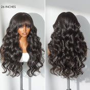 Luvme All-Day Comfort Wig Loose Body Wave Glueless 7x6 Closure HD Lace Human Hair Wig with Bangs Pre-Cut Lace-13