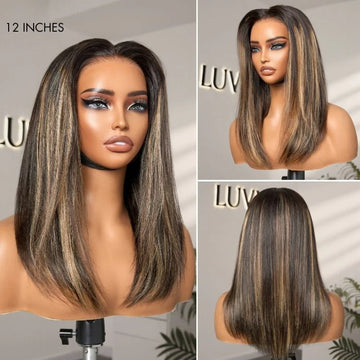 Exclusive Sale | PreMax Wigs | Super Natural Hairline Silky Straight Glueless 13x4 Frontal Lace Wig Human Hair Pre-Cut Lace-11