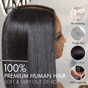PreMax Wigs - Super Natural Hairline Silky Blunt Cut Bob Glueless 5x5 Closure Lace Wig-06