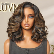 Luvme All-Day Comfort™ Wig 200% Density Brown Highlight Loose Body Wave Glueless Minimalist HD Lace Wig Pre-Cut Lace-20