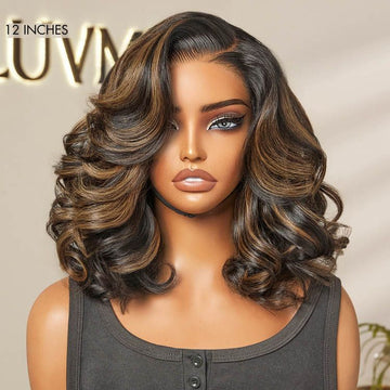 Luvme All-Day Comfort™ Wig 200% Density Brown Highlight Loose Body Wave Glueless Minimalist HD Lace Wig Pre-Cut Lace-20