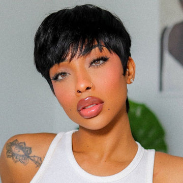 VIP ONLY | Throw On & Go Short Cut with Bangs Ultra Comfort Cotton Cap Glueless Wig Hair Loss Friendly - US Only-10