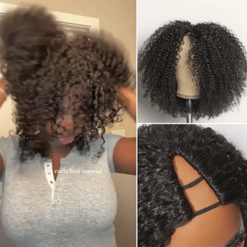Luvme Too Easy Texture Wig Kinky Curly Glueless V Part Flexi-Fit Drawstring Wig-01