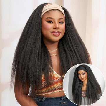 Luvme Too Easy Texture Wig Kinky Straight Flexi-Fit Drawstring Glueless Headband Wig-02