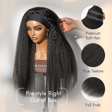 Luvme Too Easy Texture Wig Kinky Straight Flexi-Fit Drawstring Glueless Headband Wig-06