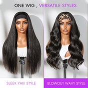 Luvme Too Easy Texture Wig Yaki Straight Glueless Headband Wig Flexi-Fit Drawstring-02