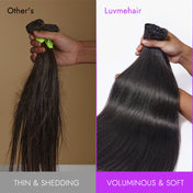 Luvme Too Easy Texture Yaki Straight 100% Virgin Human Hair Bundles 1pc / 3pcs-03