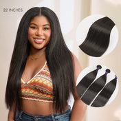 Luvme Too Easy Texture Yaki Straight 100% Virgin Human Hair Bundles 1pc / 3pcs-02