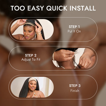 Luvme Too Easy Texture Wig Water Wave Glueless Headband Wig Flexi-Fit Drawstring (Get Free Trendy Headbands)-06