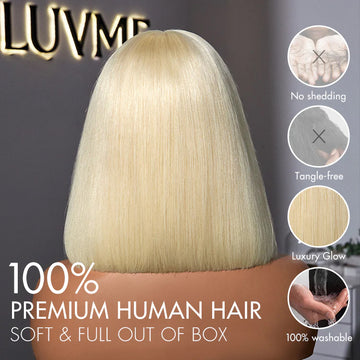 Easily Redyed 613 Blonde Blunt Cut Bob Wig Glueless Deep Middle Part 2x6 HD Lace Wig Pre-Cut Lace-05
