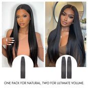 Luvme Too Easy Texture Messy Curl Invisible Edge Clip in Hair Extensions Human Hair 110g 6pcs with Free Gift-06
