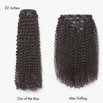 Luvme Too Easy Texture™ Silky Straight / Body Wave / Yaki Straight / Messy Curl / Kinky Curly Invisible Edge Clip in Hair Extensions Human Hair 110g 6pcs with Free Gift-43