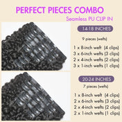 New Customers Only | Messy Burmese Curly Invisible Edge Seamless Clip in Extensions Human Hair with Free Gift-09