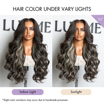 Luvme All-Day Comfort Wig Platinum Blonde Highlight Loose Body Wave Glueless 7x6 Closure HD Lace Wig Pre-Cut Lace-08