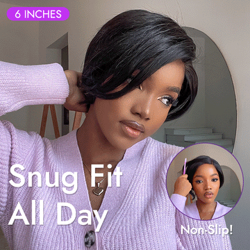 New Customers Only | Affordable Pixie Cut Minimalist HD Lace Glueless Wig Pre-Cut Lace-07