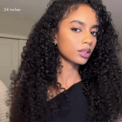 Luvme Too Easy Texture™ Messy Curly Invisible Edge Clip in Hair Extensions Human Hair 110g 6pcs with Free Gift-18