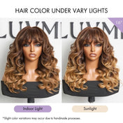 Luvme All-Day Comfort™ Wig Loose Body Wave Glueless 7x6 Closure HD Lace Human Hair Wig with Bangs Pre-Cut Lace-30