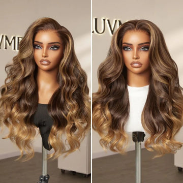 Luvme All-Day Comfort™ Wig Loose Body Wave Glueless 7x6 Closure HD Lace Human Hair Wig with Bangs Pre-Cut Lace-31