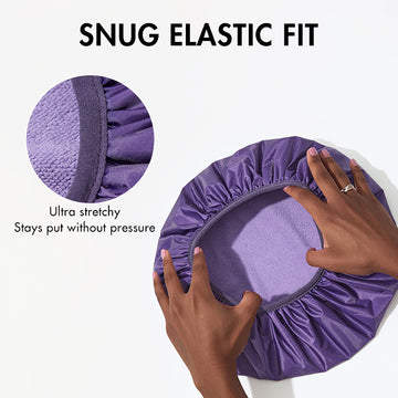1pc Dual-Layer Shower Cap, Perfect for All Hair Lengths, Breathable & Comfortable-06