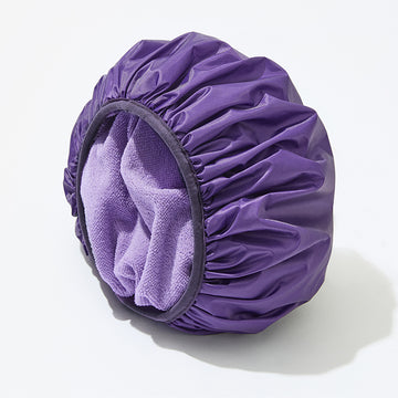 1pc Dual-Layer Shower Cap, Perfect for All Hair Lengths, Breathable & Comfortable-02