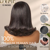 Retro 90s Flip Ends Bob Cut Wig Glueless 13x4 Frontal Lace Human Hair Wig-08