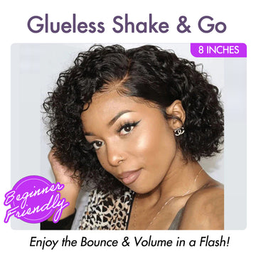 Trendy Short Cut Curly Minimalist HD Lace Glueless Side Part Wig 100% Human Hair-40