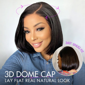 PreMax Wigs - Natural Black / Blonde Highlight C Part Glueless Lace Front Bob Wig-33