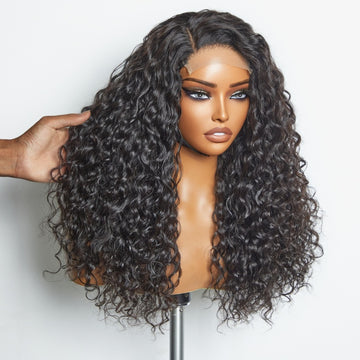 Weekly Special | Wet and Wavy 4x4 Closure Water Wave Wig Glueless Side Part Human Hair Wig-03