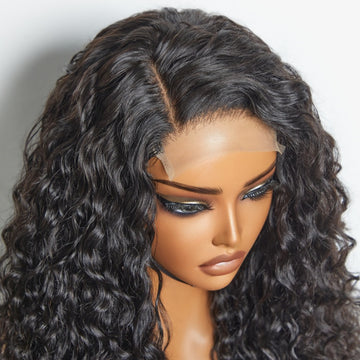Weekly Special | Wet and Wavy 4x4 Closure Water Wave Wig Glueless Side Part Human Hair Wig-04
