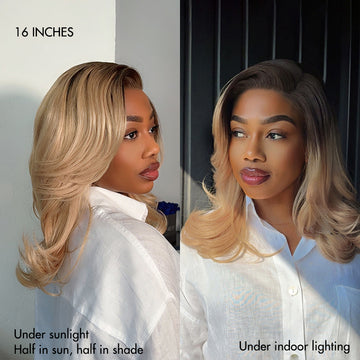 Effortlessly Chic Layered Haircut Wavy Glueless HD Minimalist Lace Short Wig-32