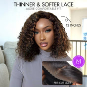 Crazy Wednesday | Blonde Highlight Short Curly Glueless Minimalist HD Lace Human Hair Wig-07