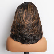 Effortlessly Chic Layered Haircut Wavy Glueless HD Minimalist Lace Short Wig-34