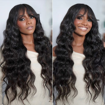 Luvme All-Day Comfort™ Wig Loose Body Wave Glueless 7x6 Closure HD Lace Human Hair Wig with Bangs Pre-Cut Lace-34
