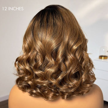 Bouncy Blonde Light Weight Left C Part Loose Wave Glueless 5x5 Closure Lace Wig Breathable Cap-07