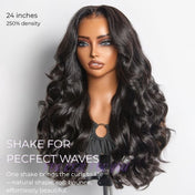 NatureMAX™ 250% Density Loose Wave Glueless Ear-to-ear 13x4 HD Lace Front High Density Wig Pre-Cut Lace Flexi-Fit Drawstring Cap-25