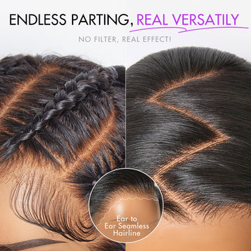 PreMax Wigs | Super Natural Hairline Silky Straight Glueless 13x4 Frontal Lace Wig Human Hair Pre-Cut Lace-11