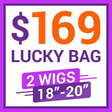 Lucky Bag 2 Wigs ( VALUED $338) 18-20 Inches  | Random Color & Lace Type  | Ships to US Only*-04