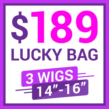 Lucky Bag 3 Wigs (VALUED Up To $478 ) 18-20 Inches  | Random Color & Lace Type  | Ships to US Only*-06