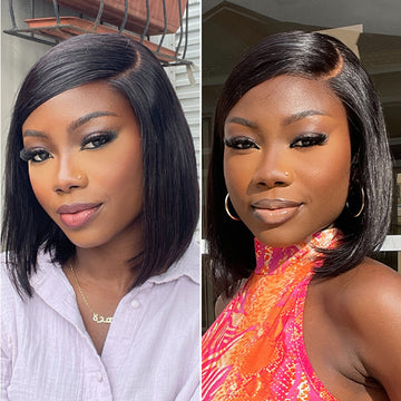 Swoop Bangs Breathable Cap Deep Left C Part Silky Straight Glueless 5x5 Closure Lace Bob Wig-05