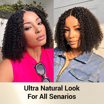 Coily Curly 5x5 Closure HD Lace Glueless Pre-Cut Wig with Breathable Cap-20