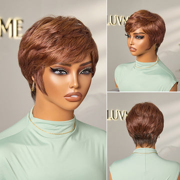 Trendy Pre-Colored Glueless Throw On & Go Short Pixie Cut Wig with Bangs Breathable Cap - US Only-06