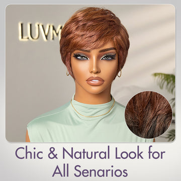 Trendy Pre-Colored Glueless Throw On & Go Short Pixie Cut Wig with Bangs Breathable Cap - US Only-07