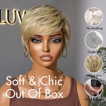 Trendy Pre-Colored Glueless Throw On & Go Short Pixie Cut Wig with Bangs Breathable Cap - US Only-08