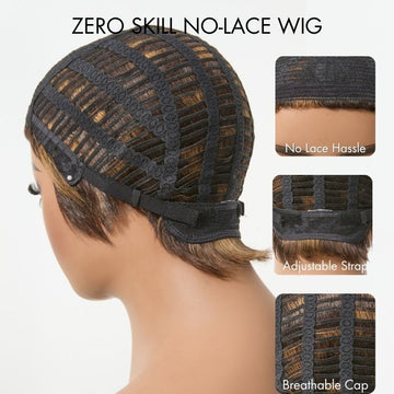 Mature Boss Glueless Throw On & Go Short Pixie Cut Wig with Bangs Breathable Cap - US Only-09