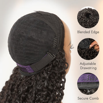 Luvme Too Easy Texture 3-In-1 Half Wig 180% Density Water Wave Glueless Flexi-Fit Drawstring Wig-08