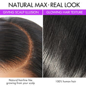 PreMax Wigs - 180% Density Body Wave / Straight Glueless 13x4 Frontal Lace Long Wig Pre-Cut Lace-08
