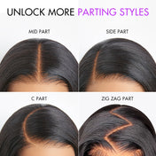 Wet and Wavy Brown Highlight Glueless 5x5 Closure Pre-Cut Lace Water Wave Wig-06