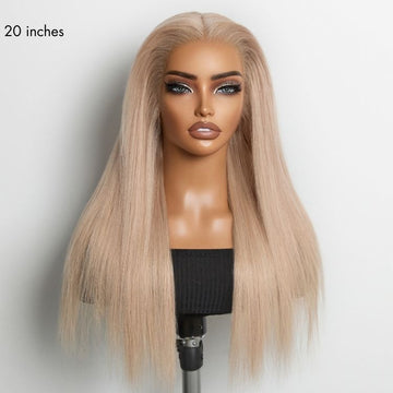NatureMAX 180% Density Ash Blonde Silky Straight Glueless Ear-to-ear 13x4 HD Lace Front Wig Pre-Cut Lace Flexi-Fit Drawstring Cap-04